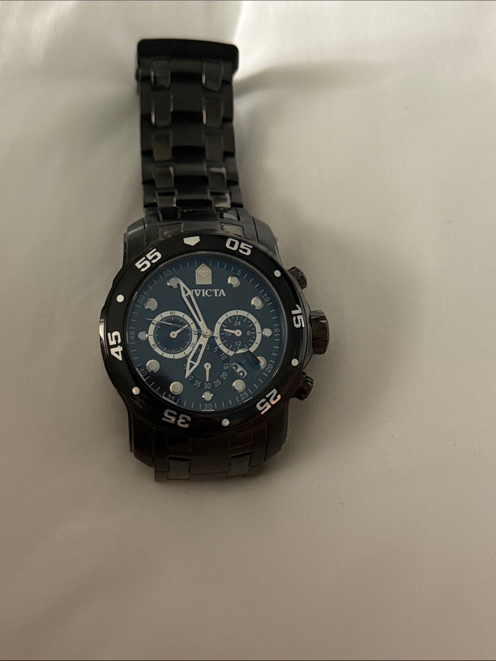 Invicta Black and Silver Men's Chronograph Watch